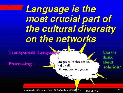 Language is the most crucial part of the cultural diversity on the networks